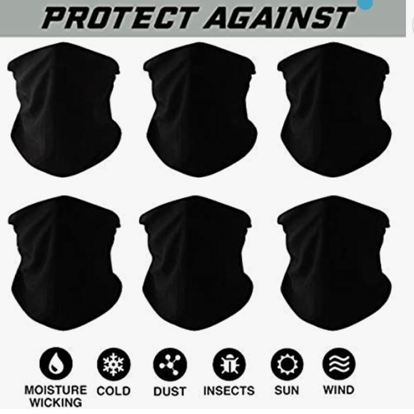 FAYBOX 2 Wicking Headwear Bandana Sports Scarf UV FaceMask Running Hiking Riding - Picture 2 of 16